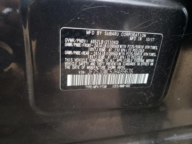 Photo 10 from auction – 2018 SUBARU FORESTER 2 with VIN JF2SJGWC5JH489676