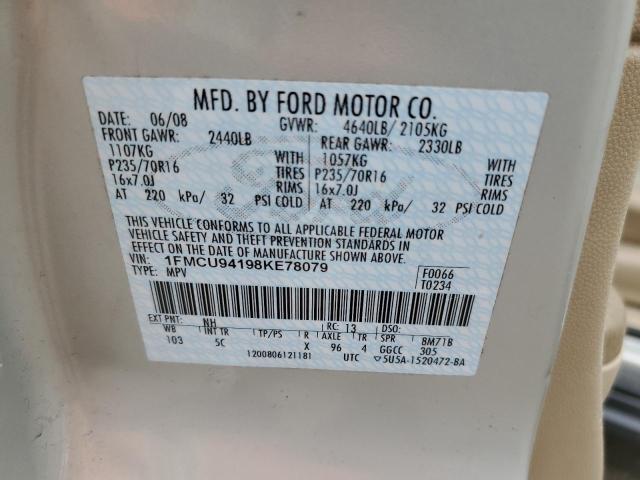 Photo 10 from auction – 2008 FORD ESCAPE with VIN 1FMCU94198KE78079