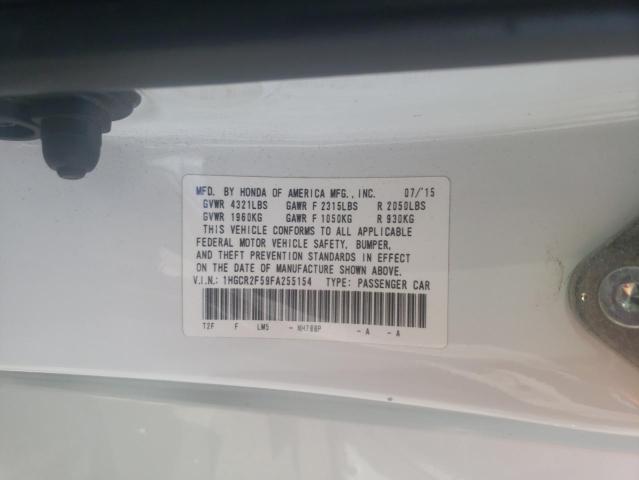 Photo 10 from auction – 2015 HONDA ACCORD SPO with VIN 1HGCR2F59FA255154
