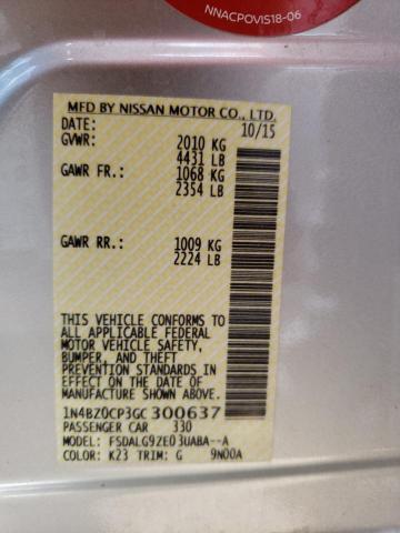 Photo 10 from auction – 2016 NISSAN LEAF SV with VIN 1N4BZ0CP3GC300637