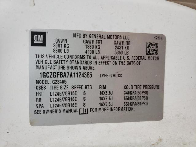 Photo 10 from auction – 2010 CHEVROLET EXPRESS G2 with VIN 1GCZGFBA7A1124385