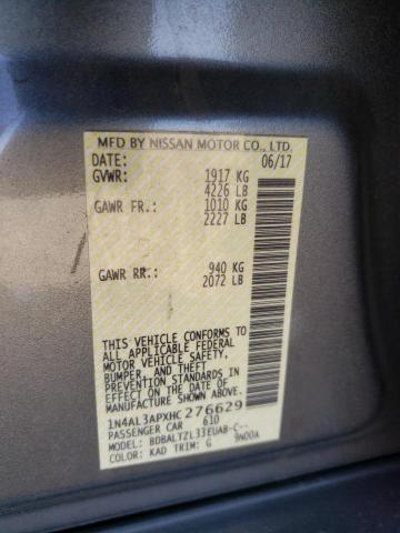 Photo 10 from auction – 2017 NISSAN ALTIMA 2.5 with VIN 1N4AL3APXHC276629
