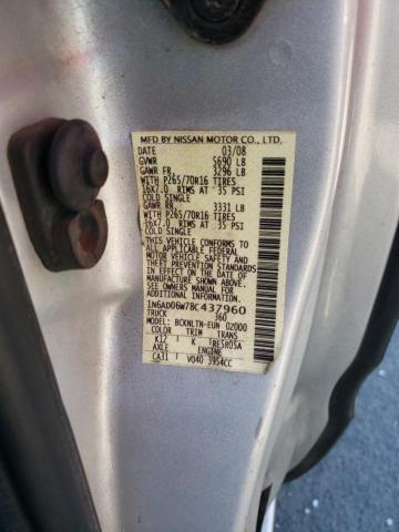 Photo 10 from auction – 2008 NISSAN FRONTIER K with VIN 1N6AD06W78C437960