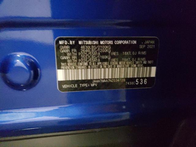 Photo 10 from auction – 2022 MITSUBISHI ECLIPSE CR with VIN JA4ATWAA7NZ034729