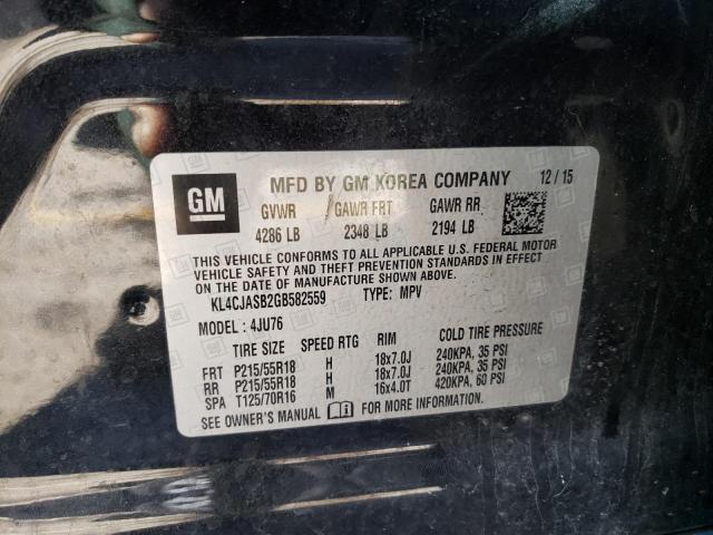 Photo 10 from auction – 2016 BUICK ENCORE with VIN KL4CJASB2GB582559