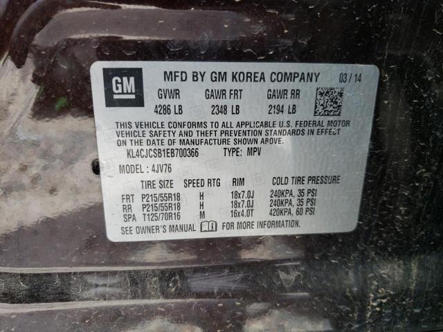 Photo 10 from auction – 2014 BUICK ENCORE with VIN KL4CJCSB1EB700366