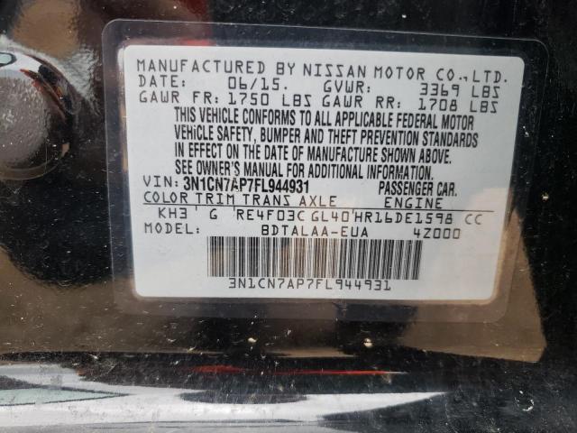 Photo 10 from auction – 2015 NISSAN VERSA S with VIN 3N1CN7AP7FL944931