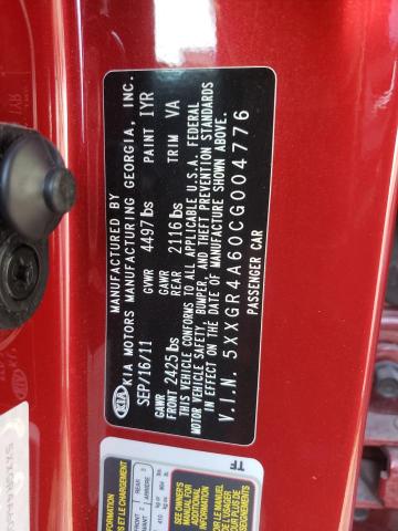 Photo 10 from auction – 2012 KIA OPTIMA SX with VIN 5XXGR4A60CG004776