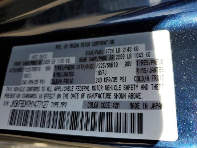 Photo 10 from auction – 2021 MAZDA CX-5 GRAND with VIN JM3KFBDM7M1477127