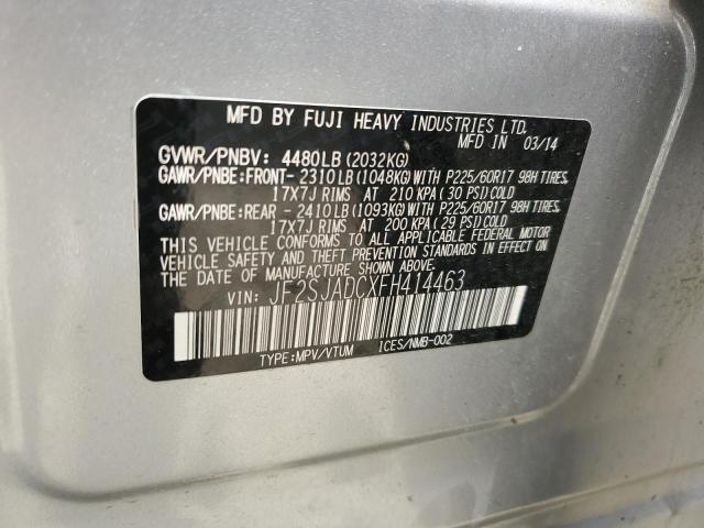 Photo 10 from auction – 2015 SUBARU FORESTER 2 with VIN JF2SJADCXFH414463