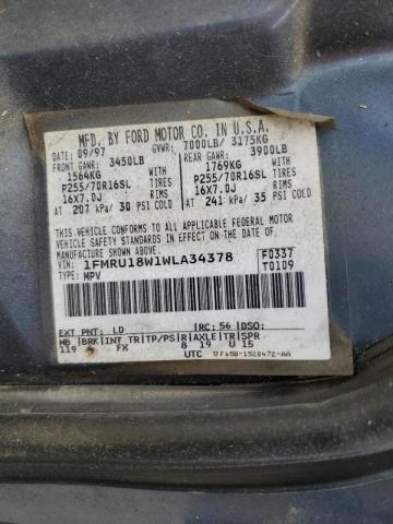 Photo 10 from auction – 1998 FORD EXPEDITION with VIN 1FMRU18W1WLA34378