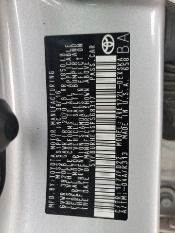 Photo 10 from auction – 2016 TOYOTA COROLLA L with VIN 5YFBURHE4GP568317