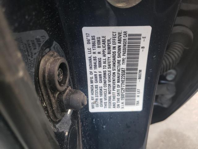 Foto 10 de la subasta – 2017 HONDA CIVIC EX con VIN 19XFC2F77HE226587