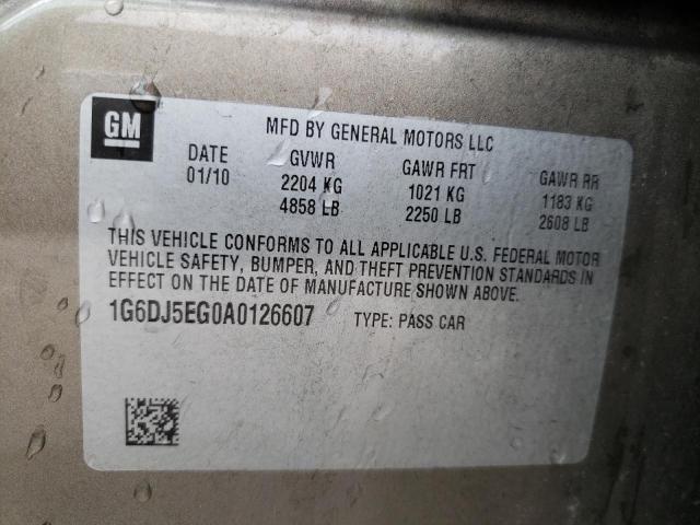 Photo 10 from auction – 2010 CADILLAC CTS PERFOR with VIN 1G6DJ5EG0A0126607
