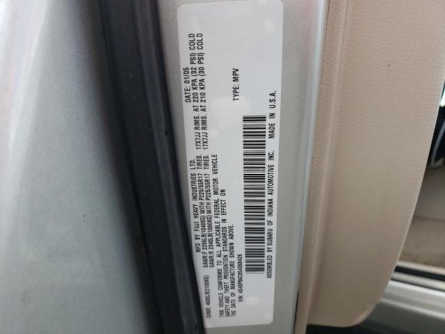 Photo 10 from auction – 2005 SUBARU LEGACY OUT with VIN 4S4BP86C854368426