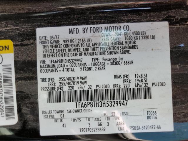 Zdjęcie 10 z aukcji – 2017 FORD MUSTANG z VIN 1FA6P8TH3H5329947