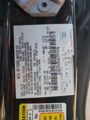 Photo 10 from auction – 2018 FORD FUSION SE with VIN 3FA6P0H76JR241656