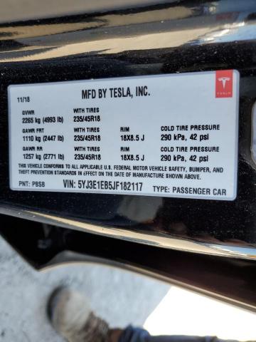 Photo 10 from auction – 2018 TESLA MODEL 3 with VIN 5YJ3E1EB5JF182117