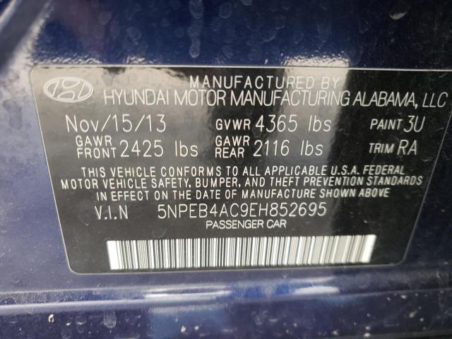 Photo 10 from auction – 2014 HYUNDAI SONATA GLS with VIN 5NPEB4AC9EH852695