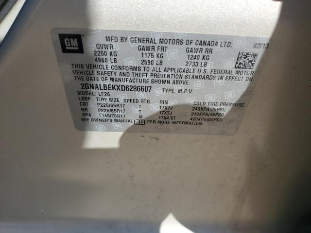 Photo 10 from auction – 2013 CHEVROLET EQUINOX LS with VIN 2GNALBEKXD6286607