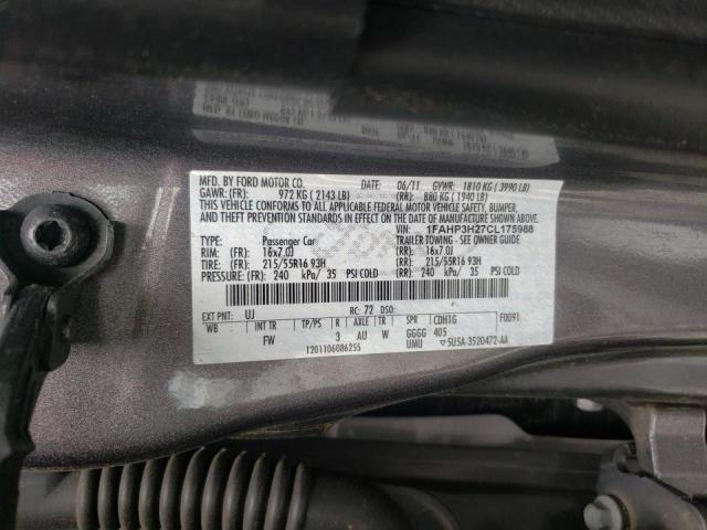 Photo 10 from auction – 2012 FORD FOCUS SEL with VIN 1FAHP3H27CL175988