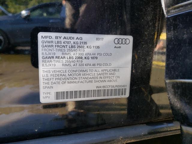 Photo 10 from auction – 2018 AUDI Q3 PREMIUM with VIN WA1BCCFS8JR000491