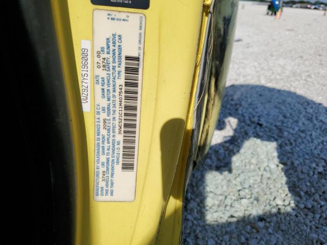 Photo 10 from auction – 2001 VOLKSWAGEN NEW BEETLE with VIN 3VWCS21C11M407543