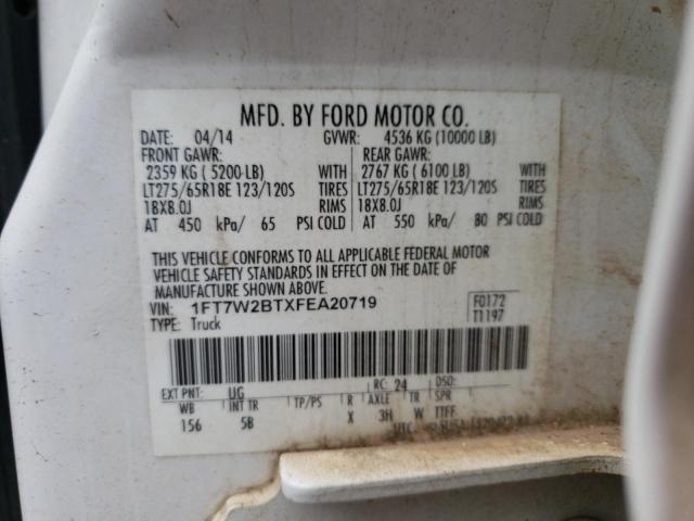 Photo 10 from auction – 2015 FORD F250 SUPER with VIN 1FT7W2BTXFEA20719
