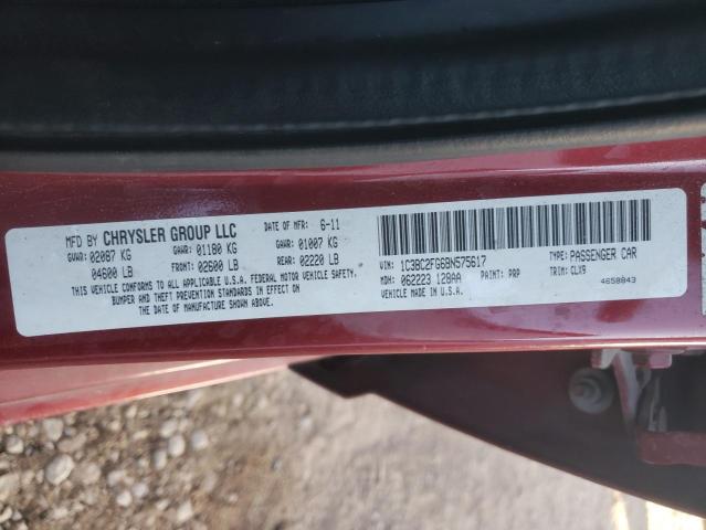 Photo 10 from auction – 2011 CHRYSLER 200 LIMITE with VIN 1C3BC2FG6BN575617