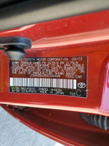 Photo 10 from auction – 2013 TOYOTA PRIUS with VIN JTDKN3DU9D0346448