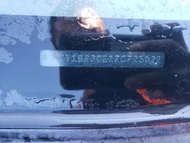 Photo 10 from auction – 2007 TOYOTA COROLLA CE with VIN 2T1BR30E17C725022