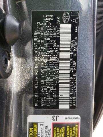 Foto 10 de la subasta – 2013 TOYOTA COROLLA BA con VIN 2T1BU4EE3DC031750