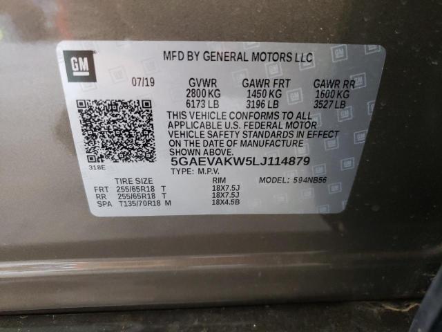 Photo 10 from auction – 2020 BUICK ENCLAVE ES with VIN 5GAEVAKW5LJ114879