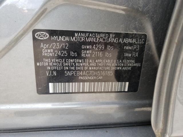 Photo 10 from auction – 2013 HYUNDAI SONATA GLS with VIN 5NPEB4AC7DH516185