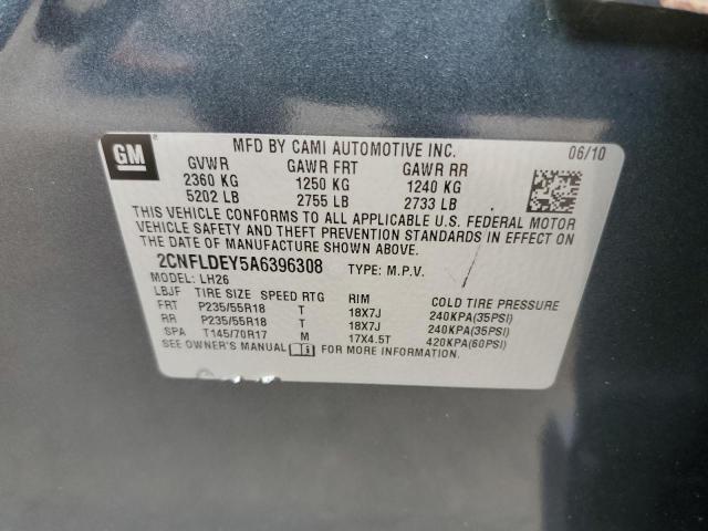 Photo 10 from auction – 2010 CHEVROLET EQUINOX LT with VIN 2CNFLDEY5A6396308