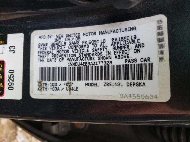 Photo 10 from auction – 2010 TOYOTA COROLLA with VIN 1NXBU4EE9AZ177323