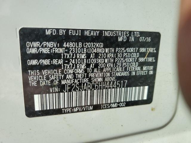 Photo 10 from auction – 2017 SUBARU FORESTER 2 with VIN JF2SJABC6HH444517