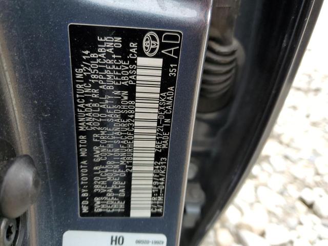 Photo 10 from auction – 2015 TOYOTA COROLLA L with VIN 2T1BURHE0FC324808
