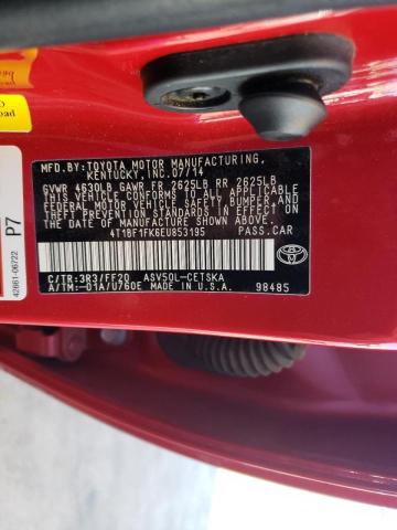 Photo 10 from auction – 2014 TOYOTA CAMRY L with VIN 4T1BF1FK6EU853195