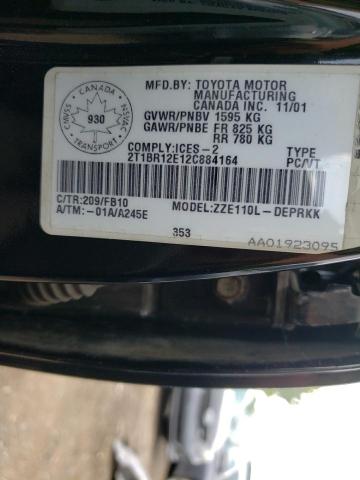 Photo 10 from auction – 2002 TOYOTA COROLLA CE with VIN 2T1BR12E12C884164