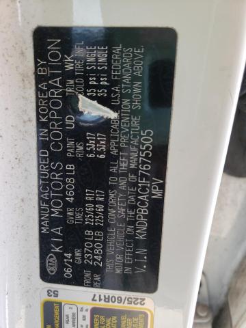 Photo 10 from auction – 2015 KIA SPORTAGE L with VIN KNDPBCAC1F7675505