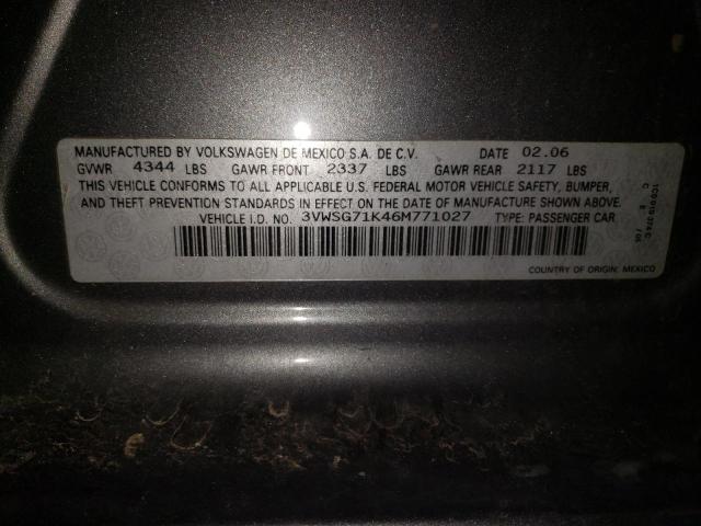 Photo 10 from auction – 2006 VOLKSWAGEN JETTA 2.5 with VIN 3VWSG71K46M771027