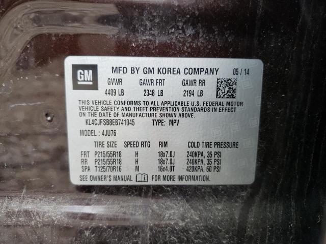 Photo 10 from auction – 2014 BUICK ENCORE CON with VIN KL4CJFSB8EB741045