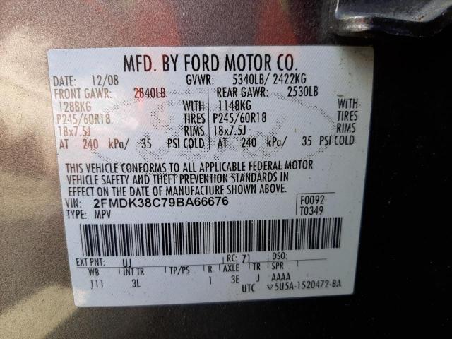 Photo 10 from auction – 2009 FORD EDGE SEL with VIN 2FMDK38C79BA66676