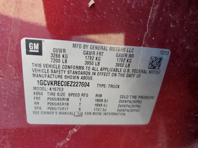 Photo 10 from auction – 2014 CHEVROLET SILVERADO with VIN 1GCVKREC0EZ227604