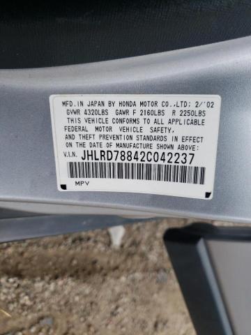 Photo 10 from auction – 2002 HONDA CR-V EX with VIN JHLRD78842C042237