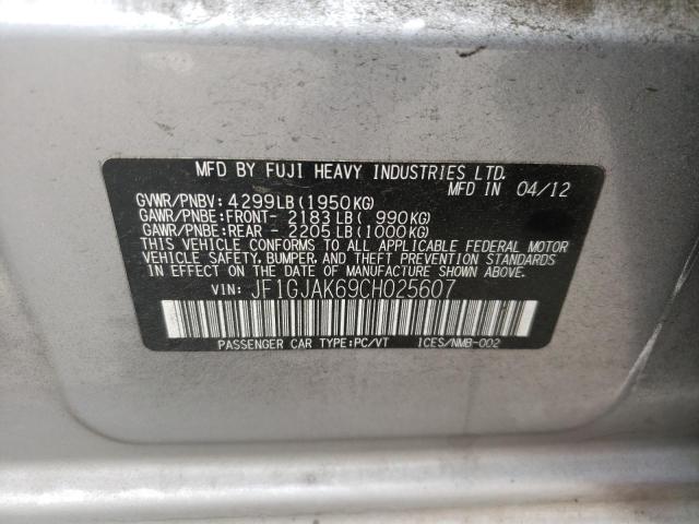 Photo 10 from auction – 2012 SUBARU IMPREZA LI with VIN JF1GJAK69CH025607