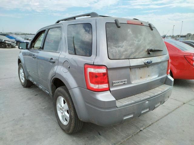Photo 3 from auction – 2008 FORD ESCAPE XLT with VIN 1FMCU031X8KE59621