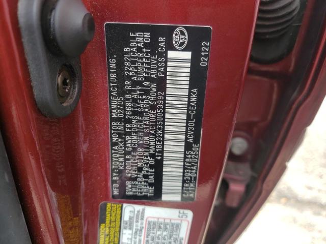 Photo 10 from auction – 2005 TOYOTA CAMRY with VIN 4T1BE32K35U053992