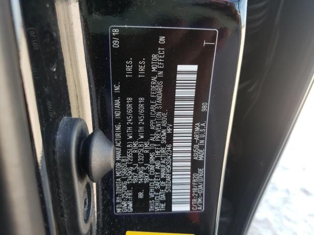 Photo 10 from auction – 2019 TOYOTA HIGHLANDER with VIN 5TDZARFH5KS042346